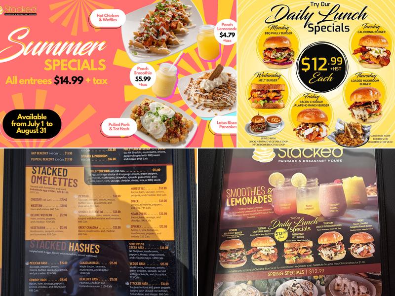 Stacked Pancake & Breakfast House Caledonia Menu