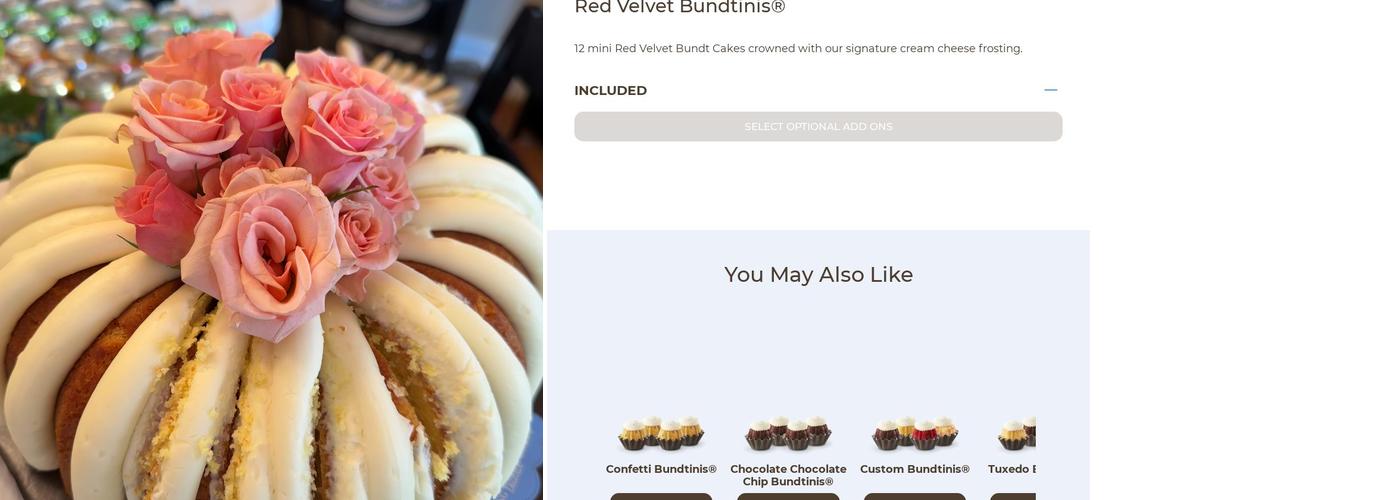 Nothing Bundt Cakes Menu