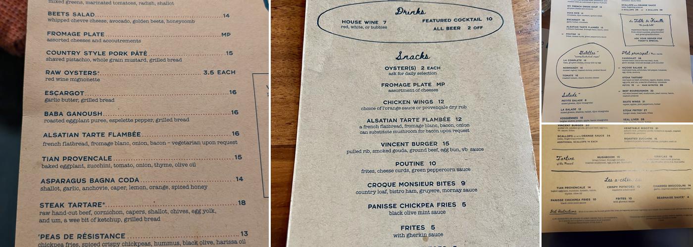 Chloe by Vincent Menu