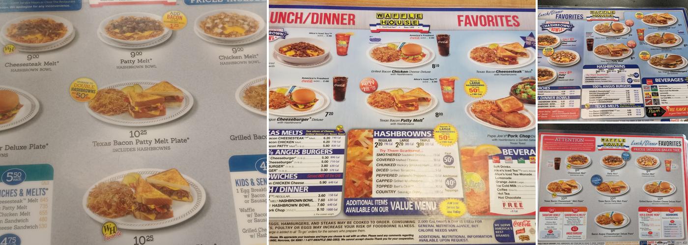 Waffle House Menu