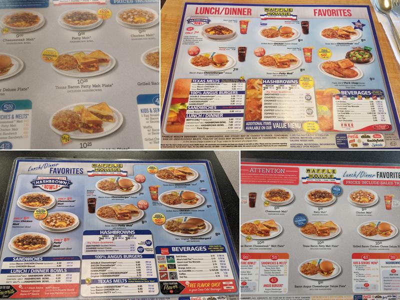 Waffle House Menu