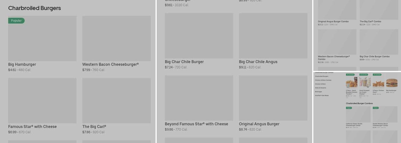 Carl’s Jr. Menu