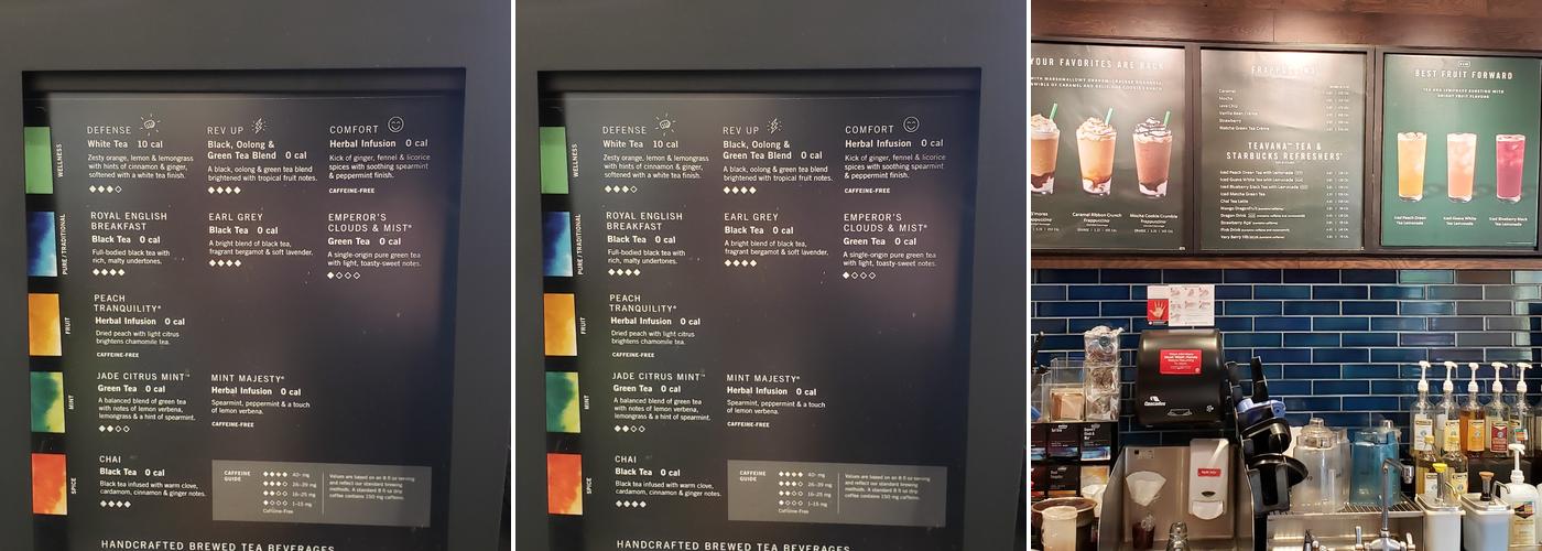 Starbucks Menu