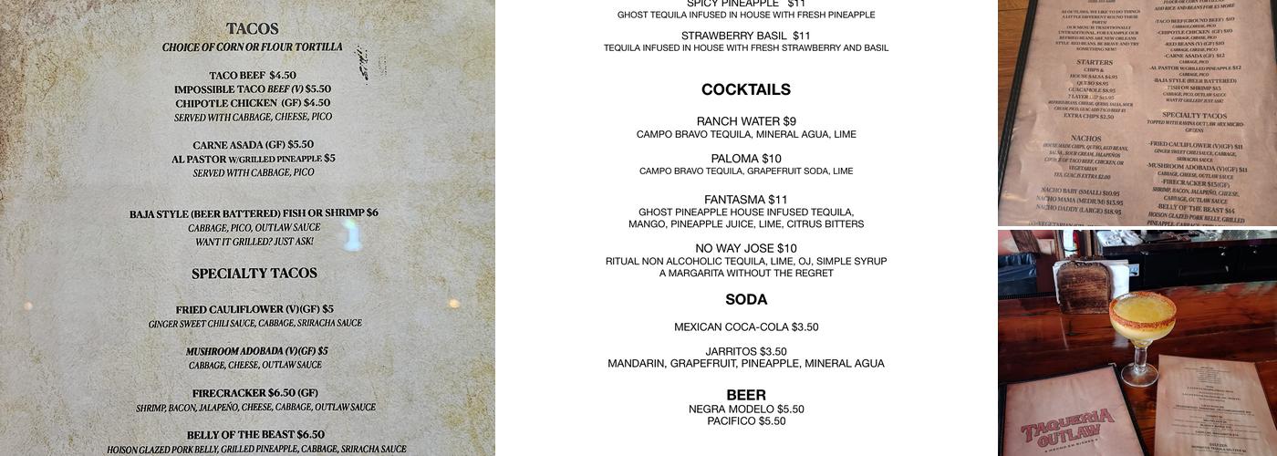 Taqueria Outlaw Menu