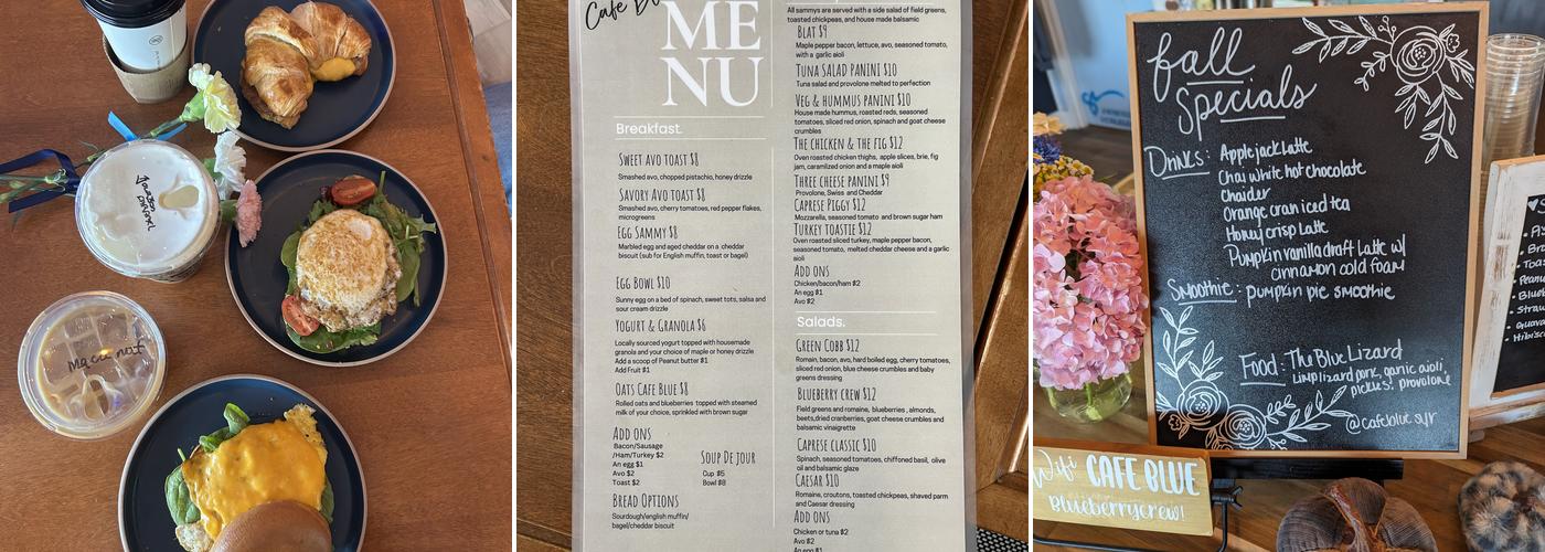Cafe Blue Menu