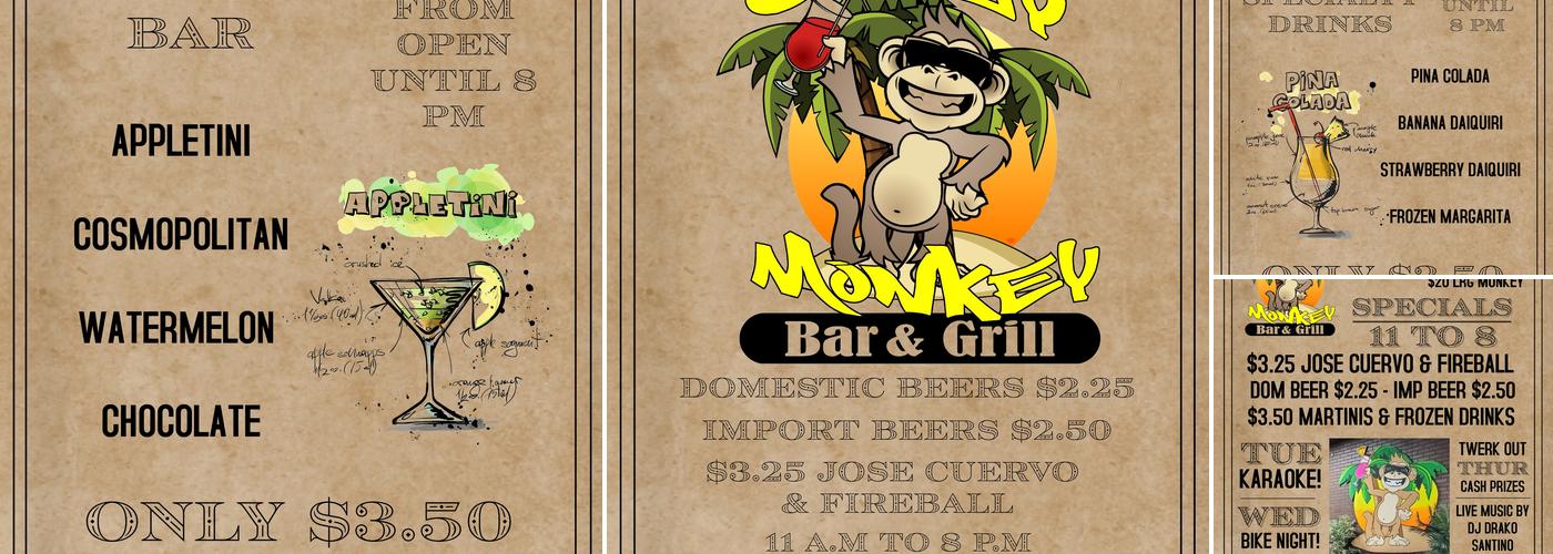 Crazy Monkey Menu