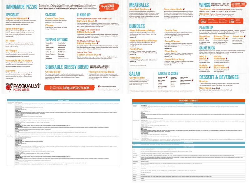 Pasqually's Pizza & Wings Menu