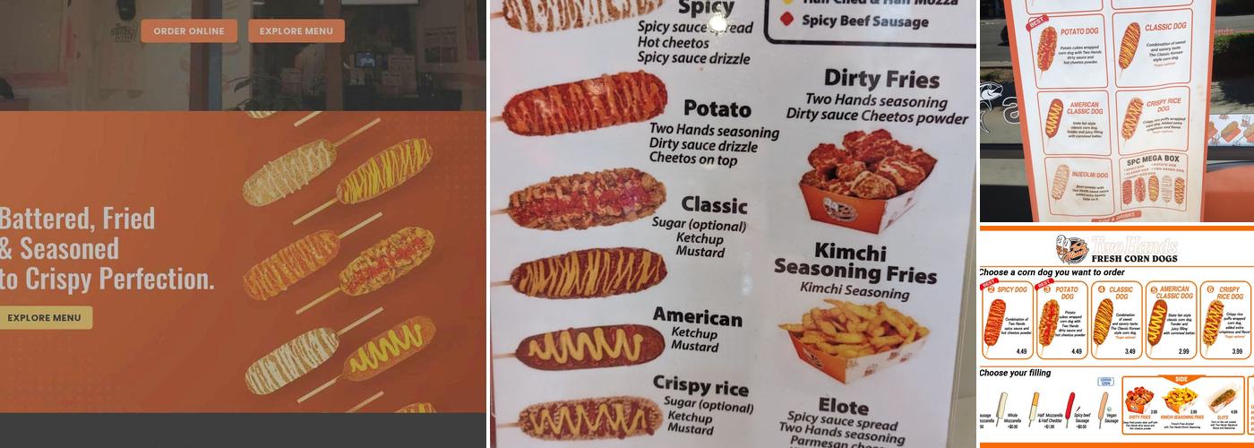 Two Hands Corn Dogs Menu