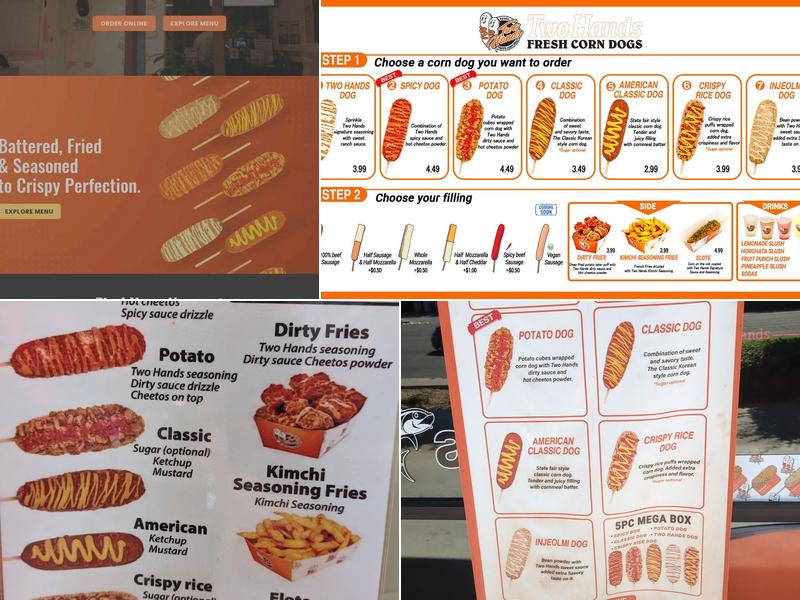 Two Hands Corn Dogs Menu