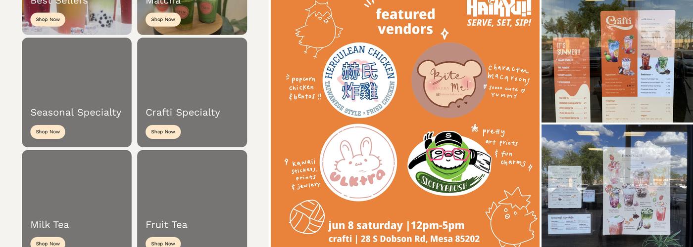 CRAFTI Tea & Mocktail Menu