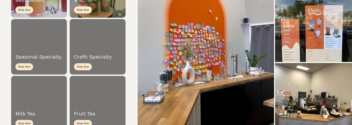 CRAFTI Tea & Mocktail Menu