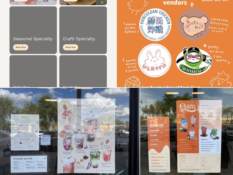 CRAFTI Tea & Mocktail Menu