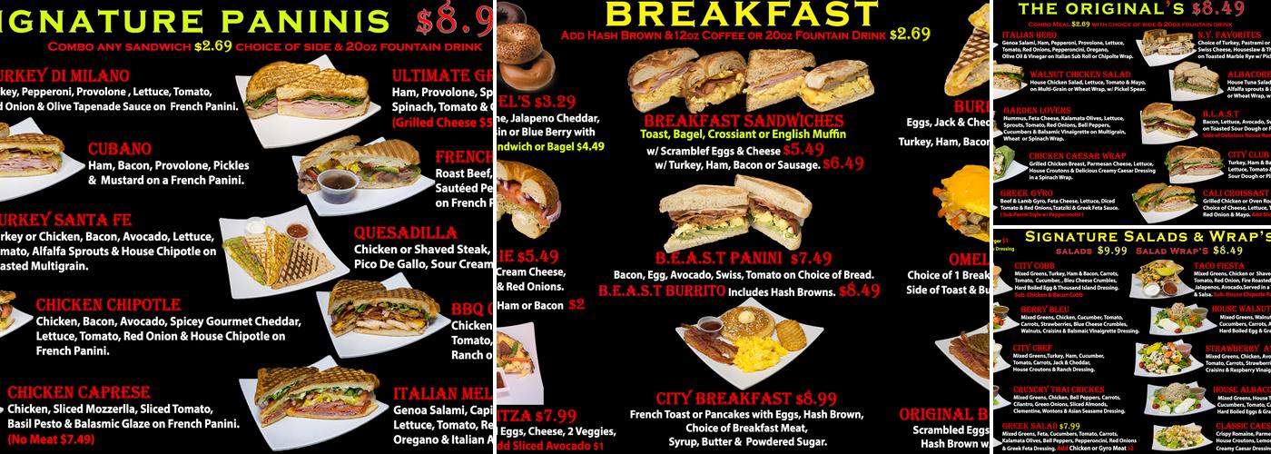 The Original Marketplace Menu