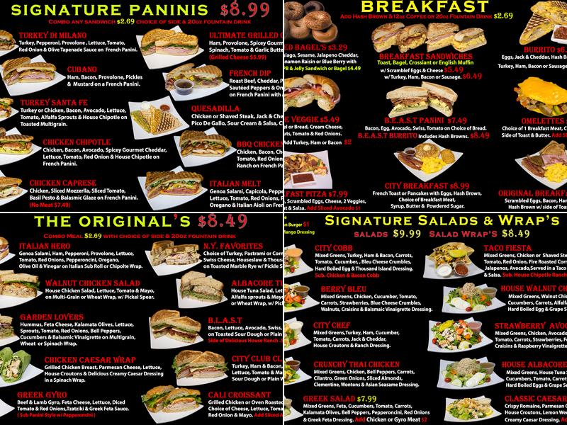 The Original Marketplace Menu