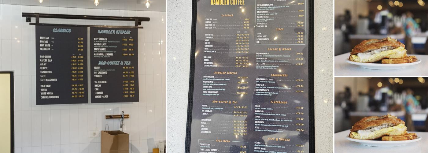 Rambler Coffee Menu
