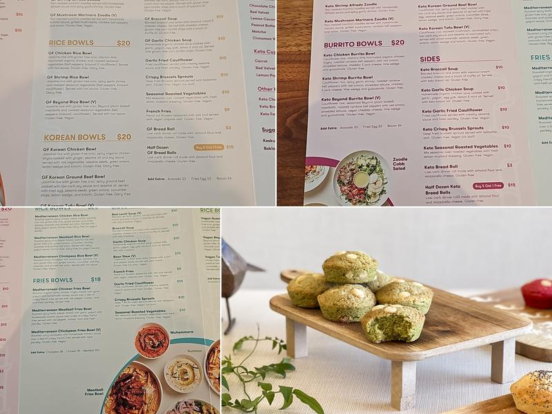 Healthyish Bakery Menu
