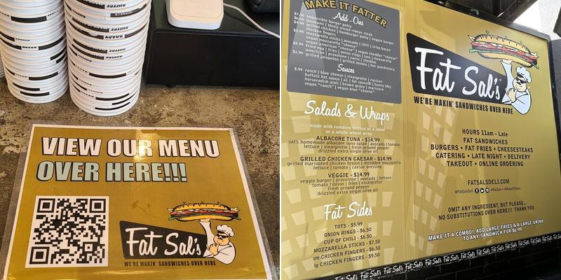 Fat Sal's Deli Menu