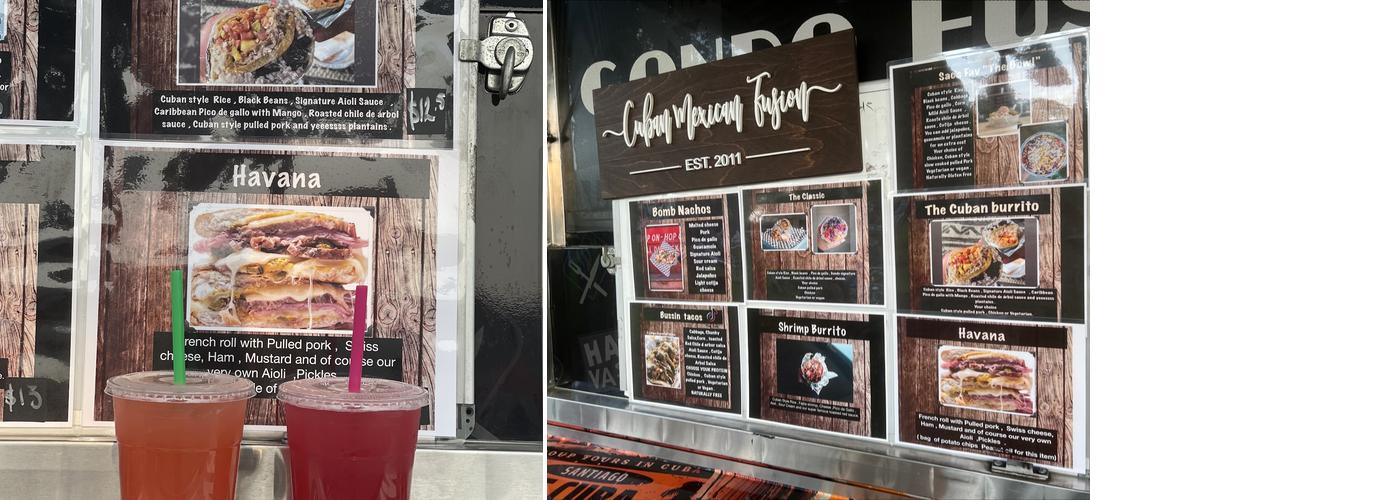 Gondo Fusion Cuban Mexican food Menu