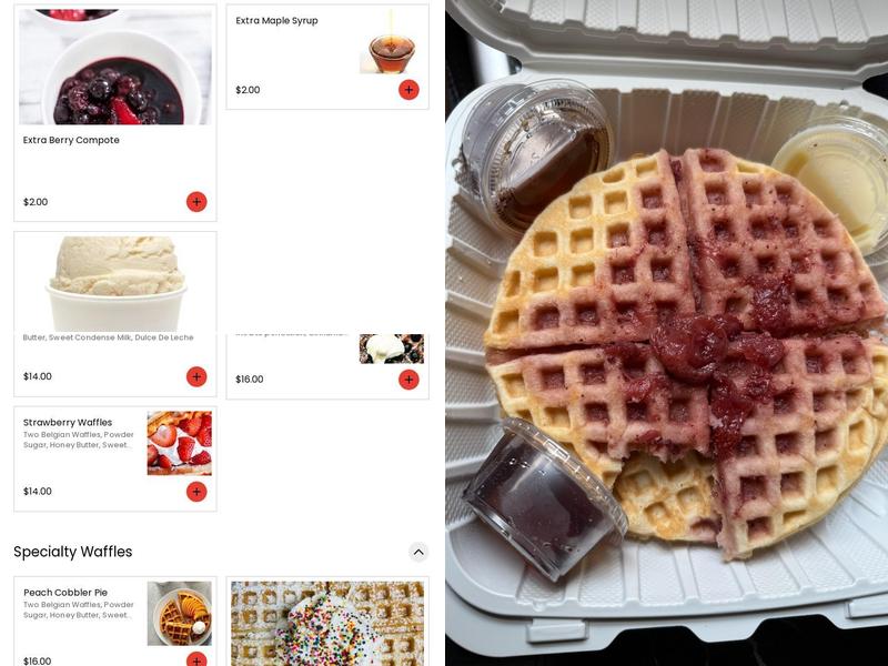 Morningside Waffle Bar Menu