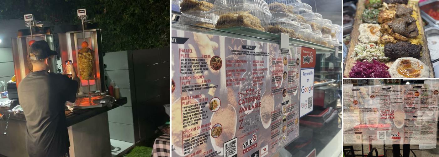 Z falafel Menu