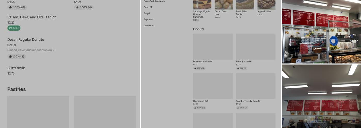 Sam's Bakery Menu