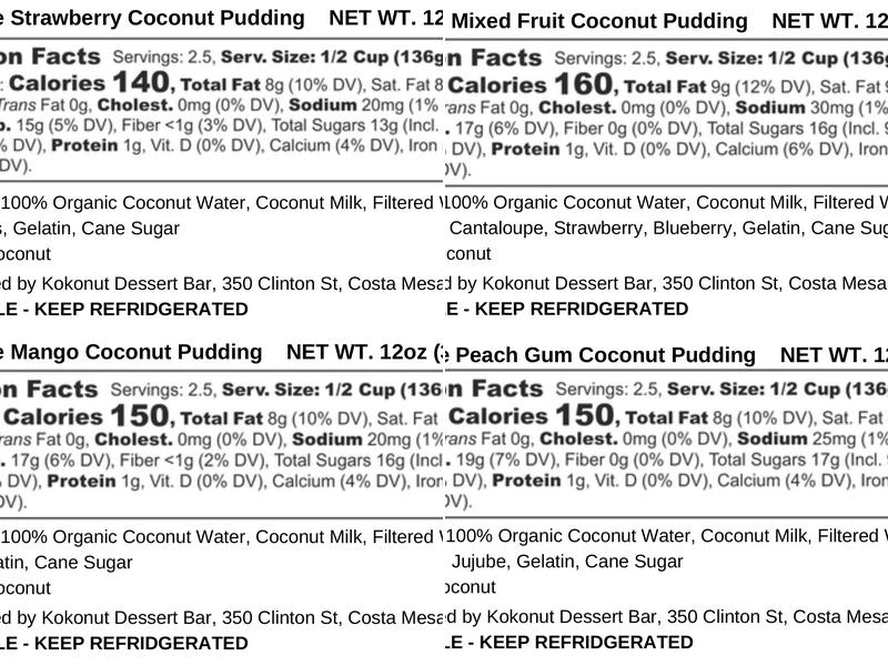 KOKONUT (Cloud Kitchen Hollywood) Menu