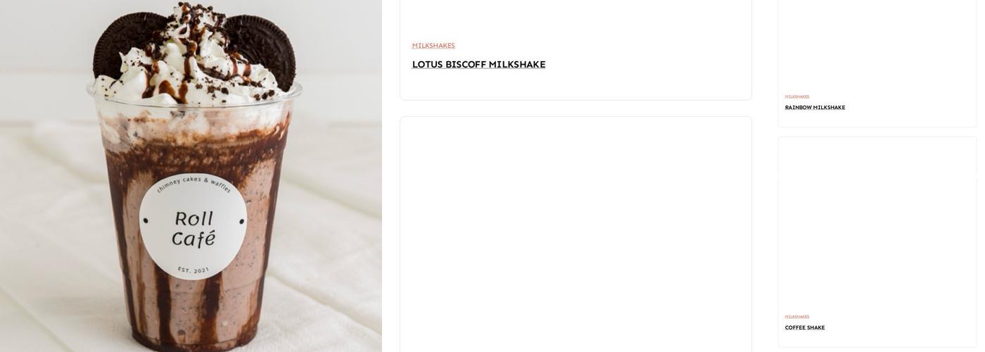 Roll Café Menu
