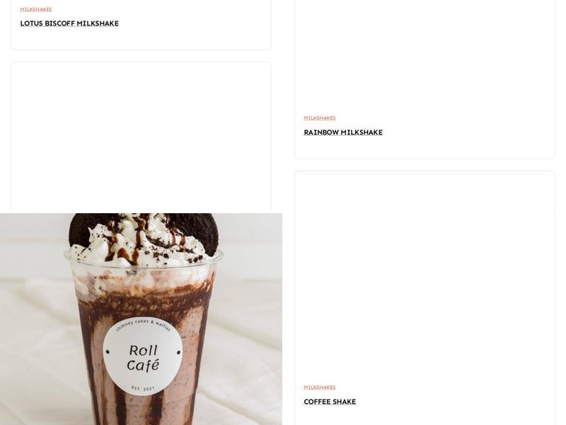 Roll Café Menu