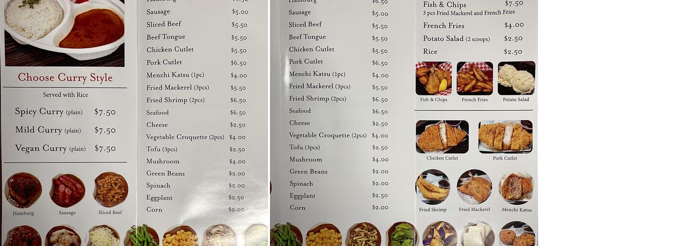 Curry Express by Midoh Menu