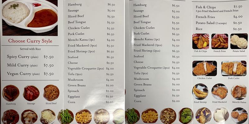 Curry Express by Midoh Menu