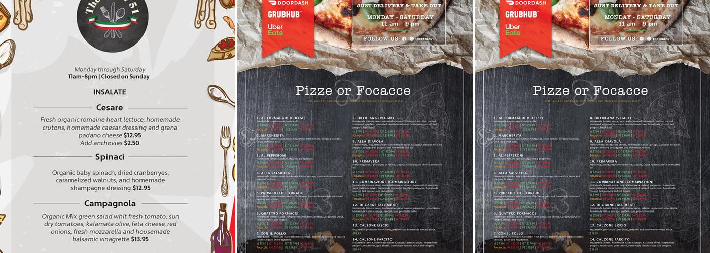 The Table 51 Menu