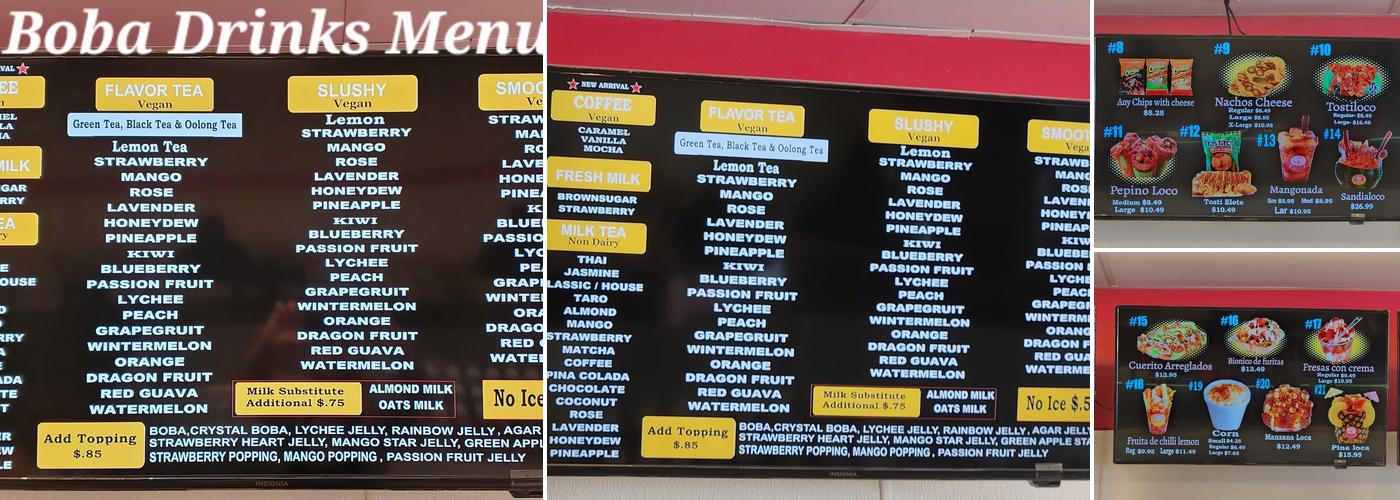 I Love Boba Michoacana Menu