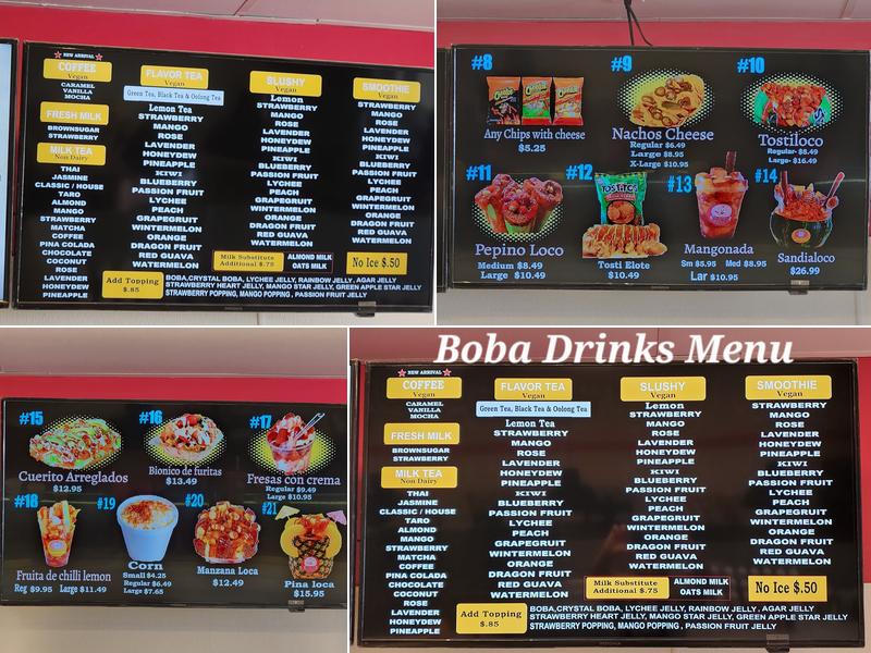 I Love Boba Michoacana Menu