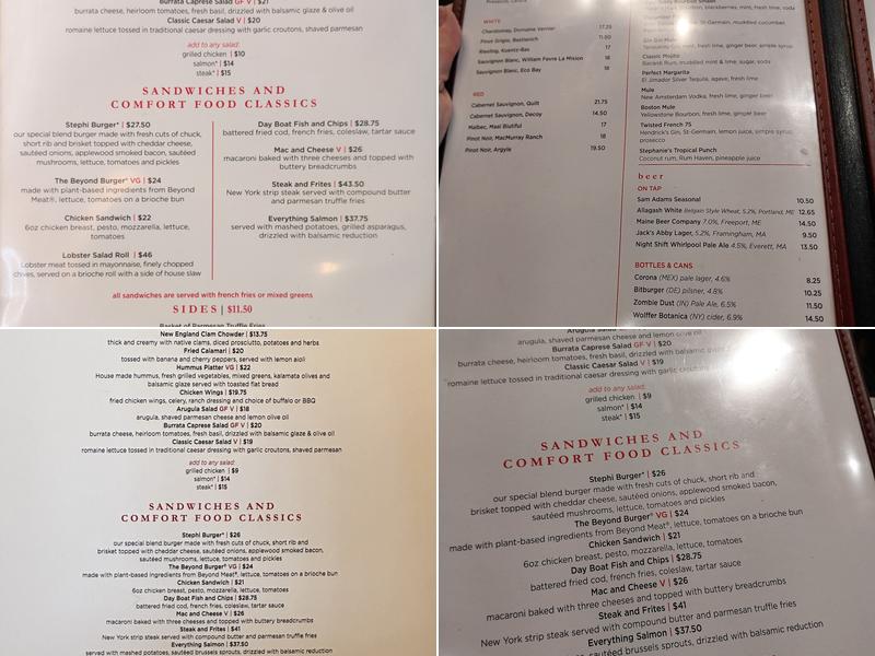 Stephanie's Menu