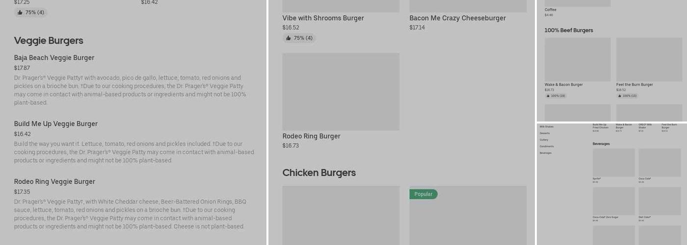 The Burger Den Menu