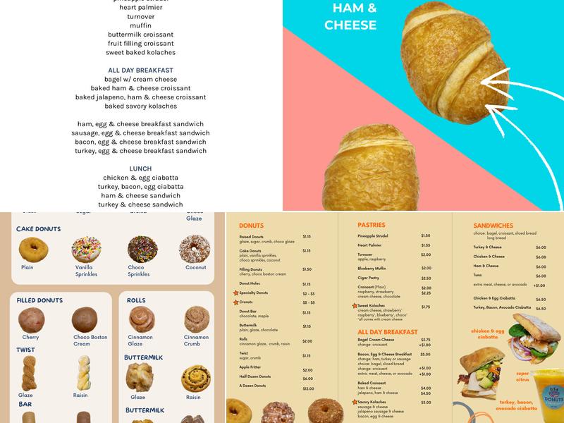 USA Donuts Menu