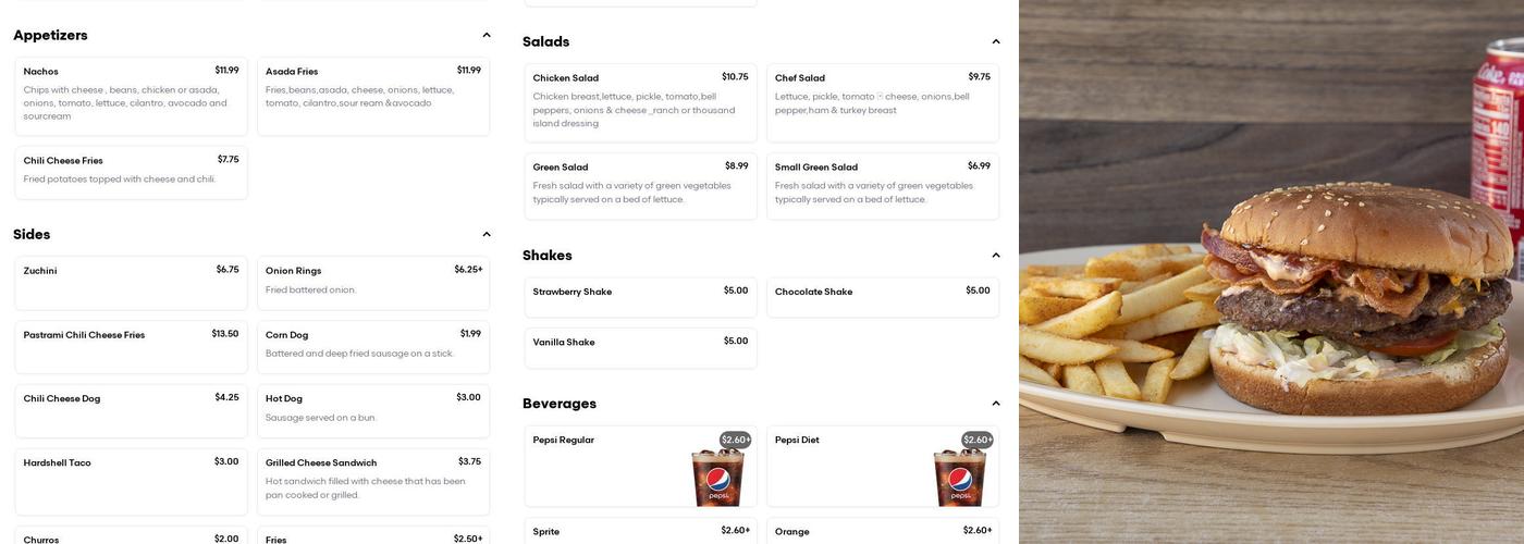 M P Kitchen Menu