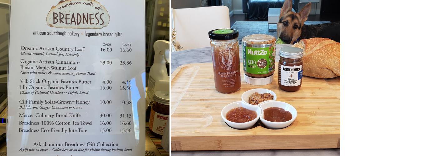 Random Acts of Breadness Menu