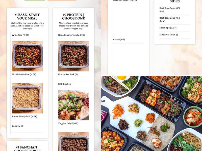 HOM Korean Kitchen Menu