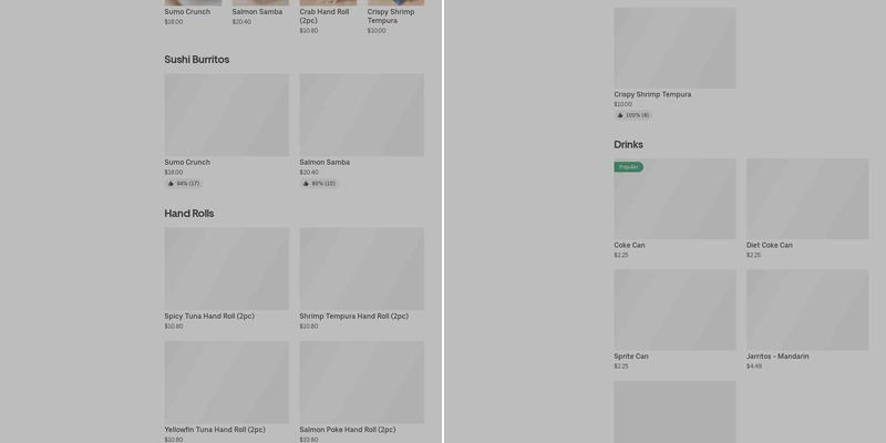 Sushirrito Menu