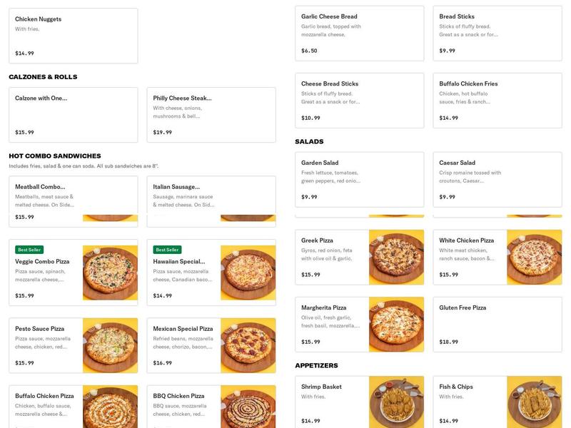 Bambinos Pizza Deli 3 (Federal Blvd) Menu