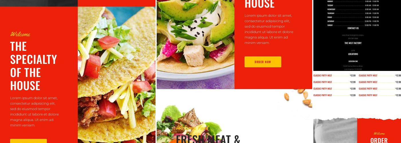 The Melt Factory Menu