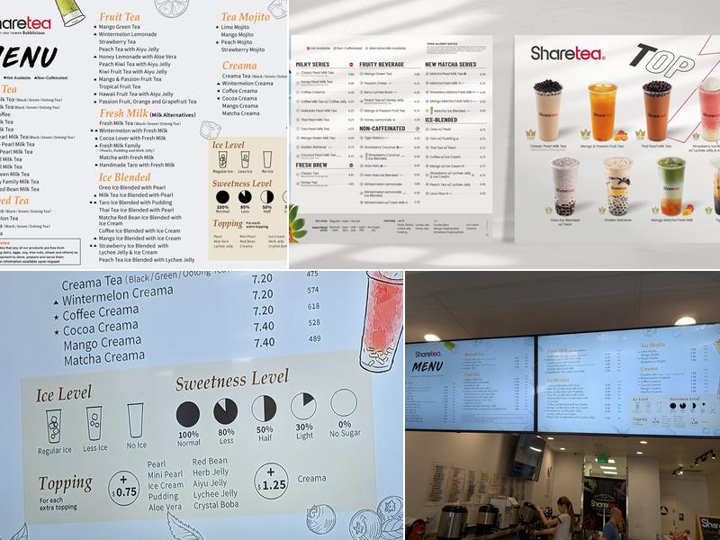 Sharetea Menu