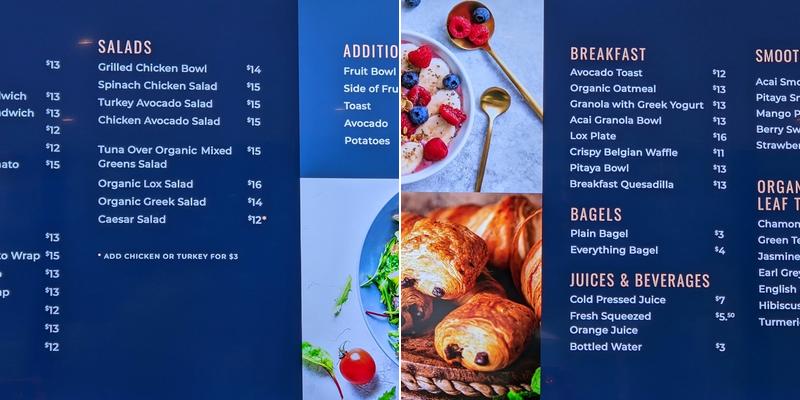 The Landmark Cafe Menu