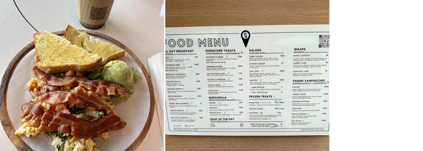 Pinpoint Cafe Menu