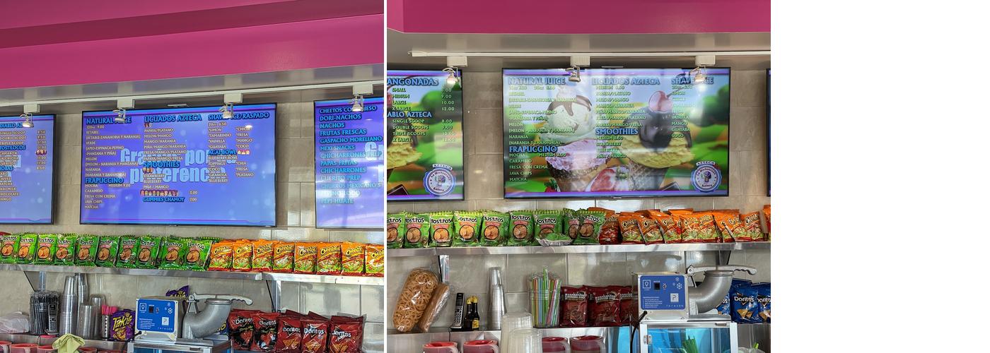 La Michoacana Azteca Five Cities Menu