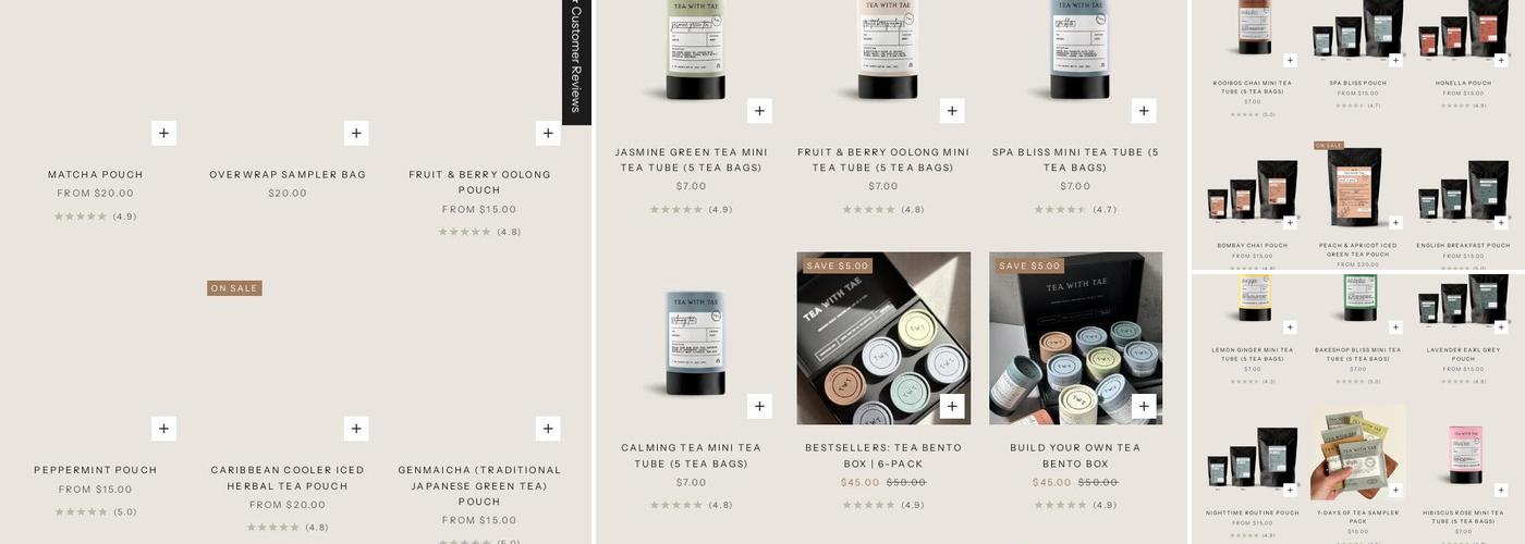 Tea with Tae (Warehouse) Menu