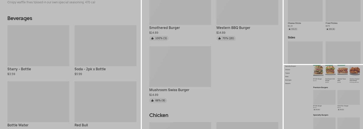 Hootie's Burger Bar Menu