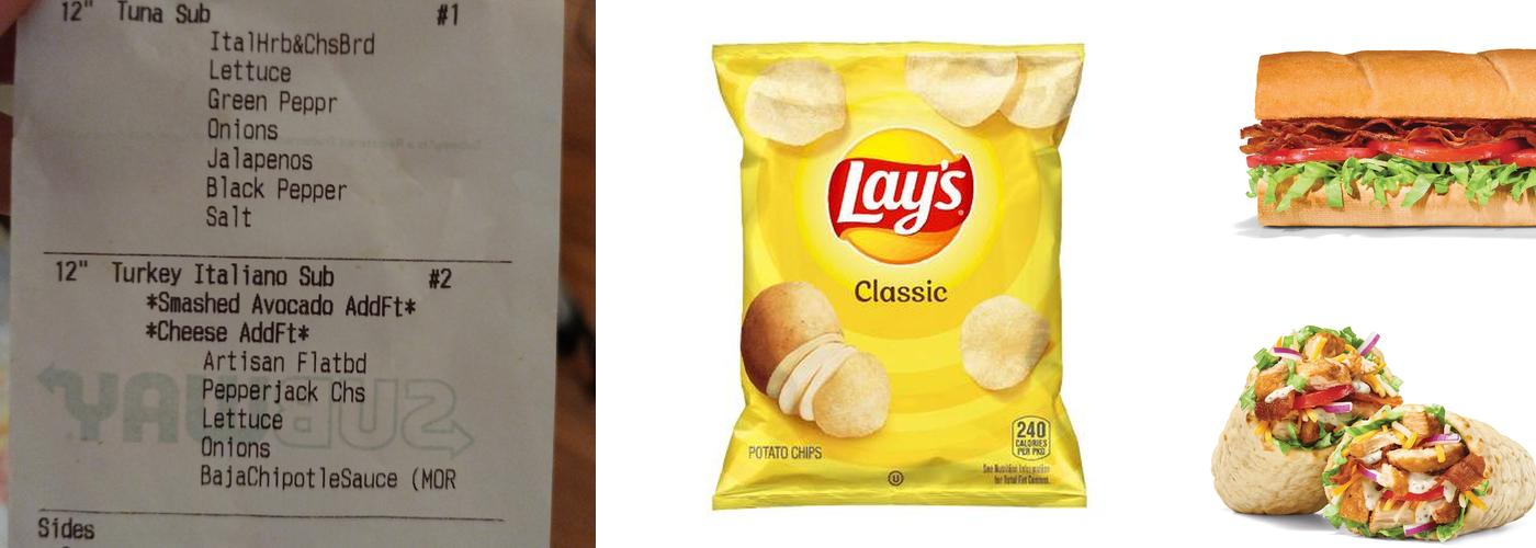 Subway Menu