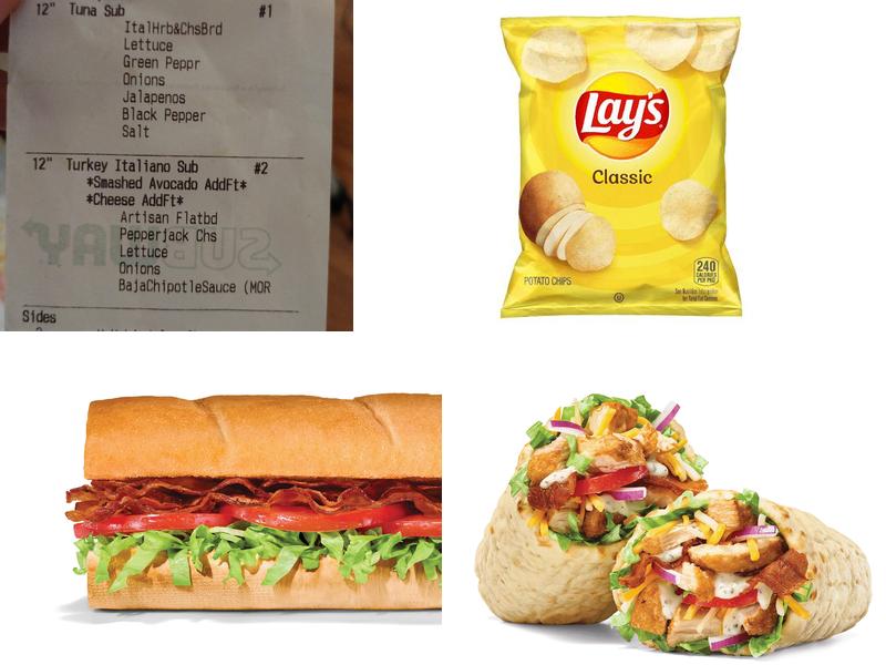Subway Menu